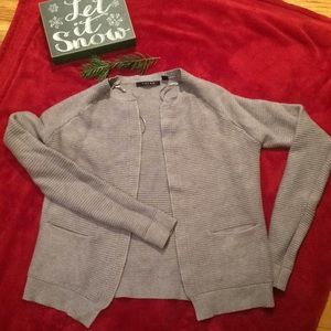 Cyrus Super Soft Light Gray Knit Sweater Small
